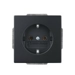 Busch-Jaeger Future Linear Wandcontactdoos 1V + Randaarde Mat Zwart