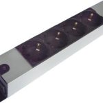 Sol contactdooscombi 4v zwart/alu