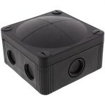 Wiska Kabeldoos Zwart 407/3 + 3x Wartels M20 95x95mm