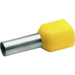 Dubbele Adereindhuls 2x6mm2 Geïsoleerd Geel 260014-100 - 100 stuks