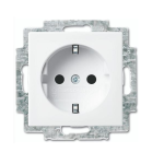 Busch-Jaeger Balance Wandcontactdoos 1V + Randaarde