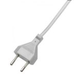 JMV Euro Stekker 2x 0.75 wit + Snoer L= 1,5 Meter