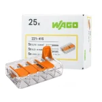 Wago Lasklem 221-415 5-voudig 0.2-4mm2 (25 Stuks)