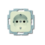 Busch-Jaeger Reflex Wandcontactdoos 1V + Randaarde Crème